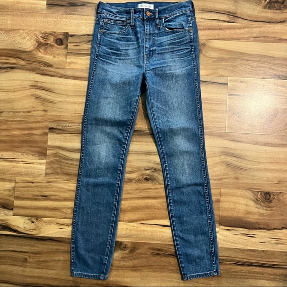 Madewell High Riser‎ Skinny Skinny Jeans Women's Size 26 Mazzy Wash Blue - Picture 2 of 10